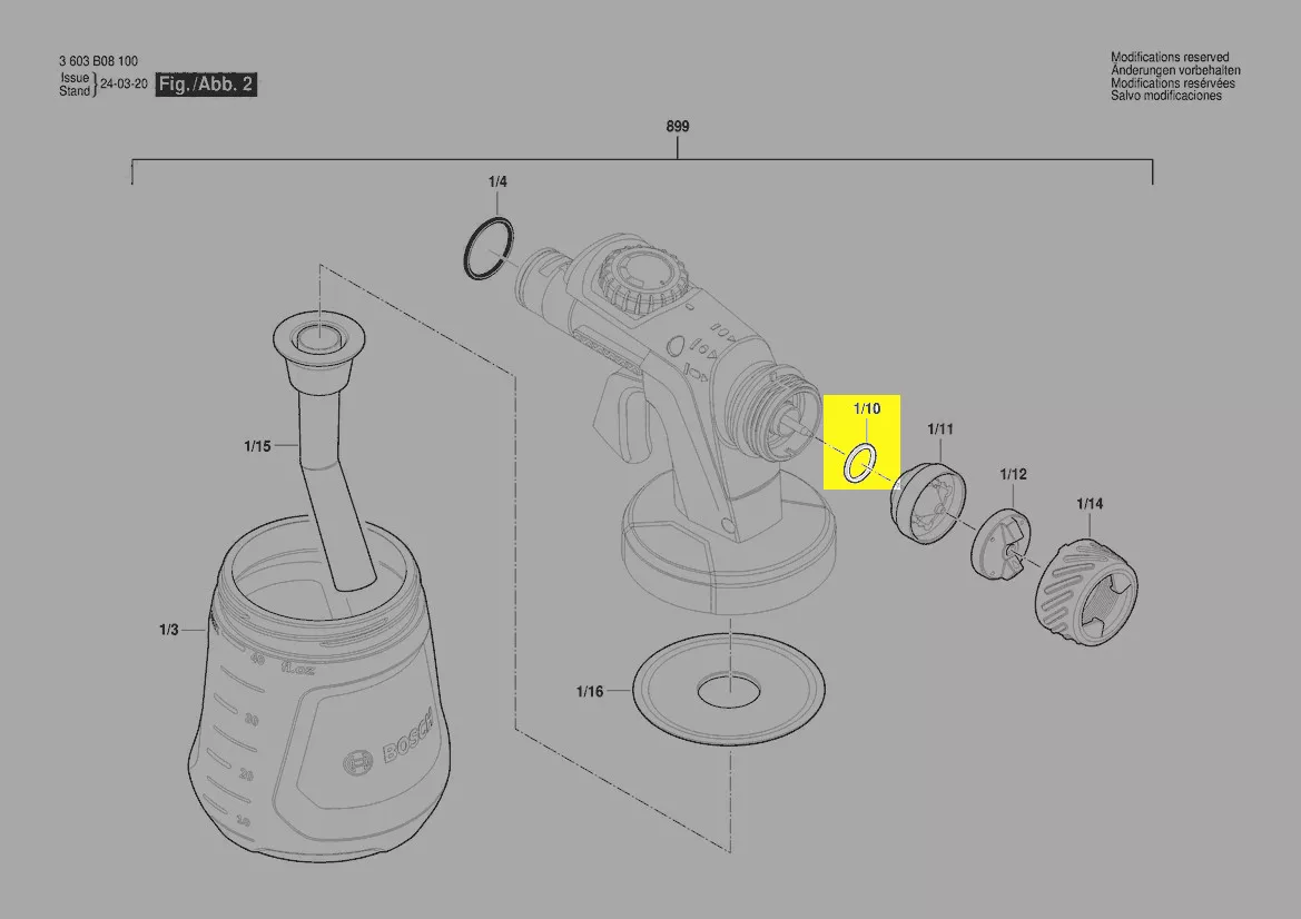 joint torique réf. 1 605 108 2T9 Bosch